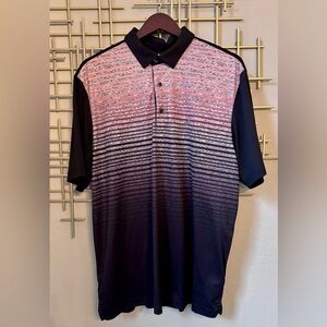 Greg Norman Play Dry Striped Golf Polo Size Large